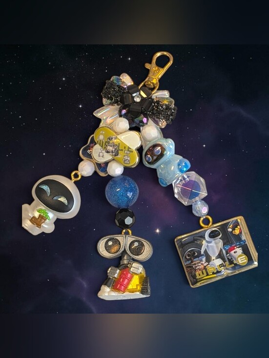 Accessories - Handmade Wall E Love Story Beaded Bag Charm